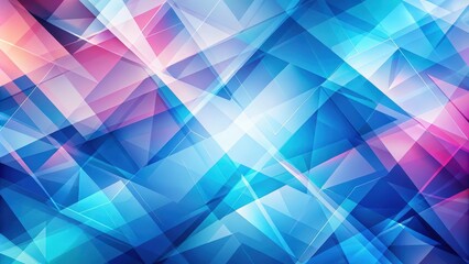 Obraz premium Abstract Geometric Pattern of Intersecting Polygons in Blue, Pink and White Hues