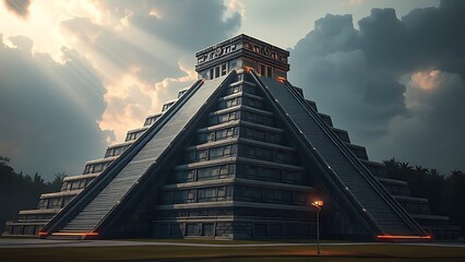 Futuristic Mayan Pyramid