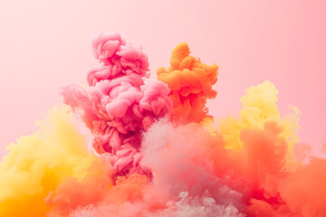 Colorful cloud of smoke with a pinkish purple and blueish purple swirl.