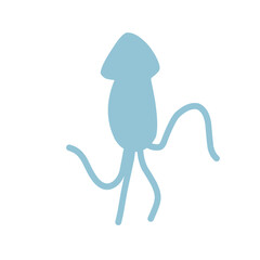 Seafood silhouettes flat icon