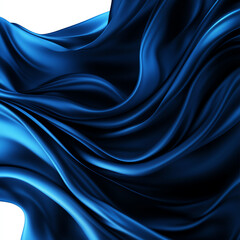 Obraz premium Elegant blue fabric flowing smoothly, showcasing a luxurious texture and sheen.