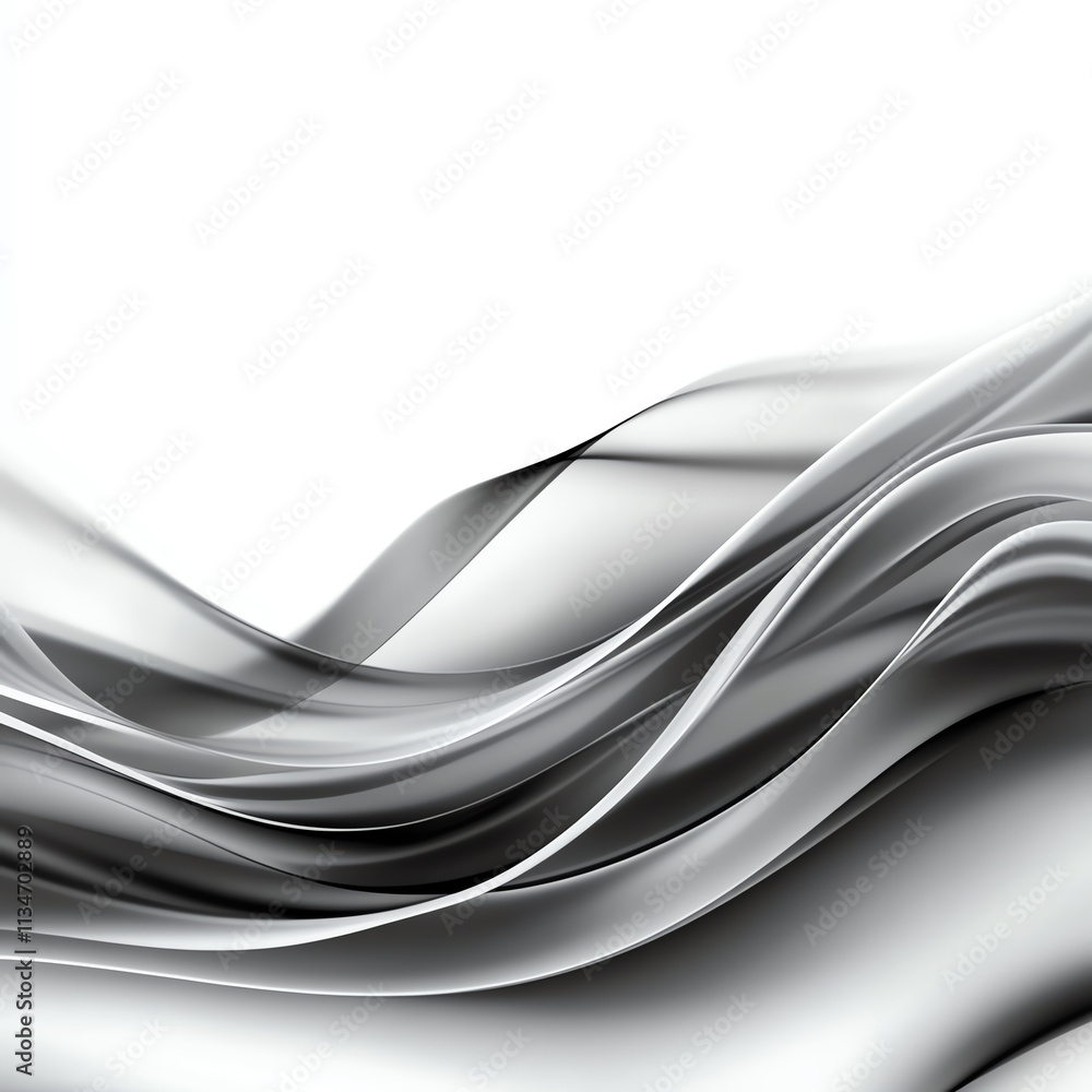 Aufkleber abstract wave patterns in monochrome create a modern and elegant design.