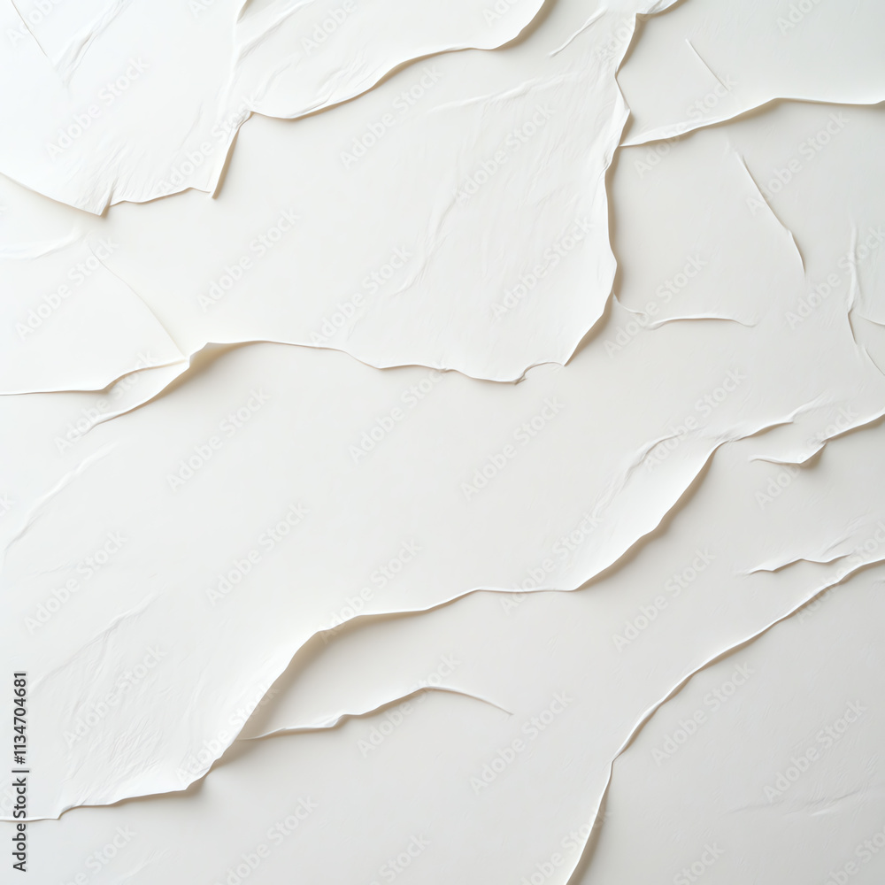 Poster abstract white textured background with layered paper effect for creative design.