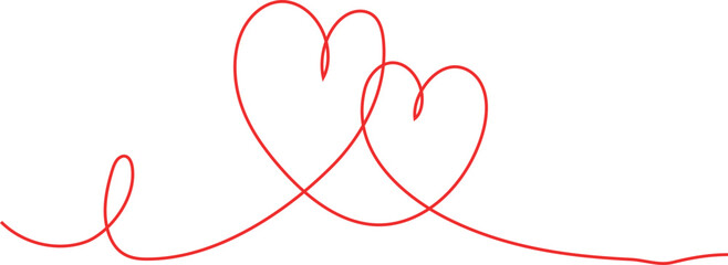 Hand drawn heart line, Abstract love symbol.  vector illustration.