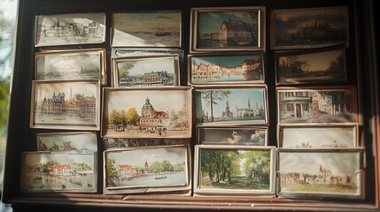 Vintage Postcards Displaying Quaint European Waterways And Townscapes