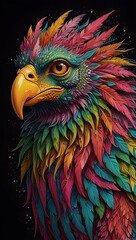 portrait of a peacock