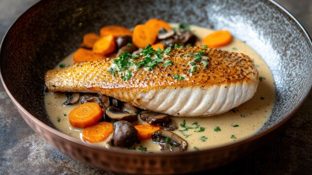 Savor pheasant breast with wild mushroom sauce rustic kitchen culinary delight intimate setting gourmet experience