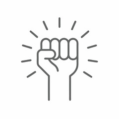 Minimalist Fist Icon for Activism and Unity.