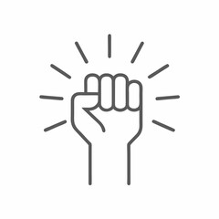 Minimalist Fist Icon for Activism and Unity.