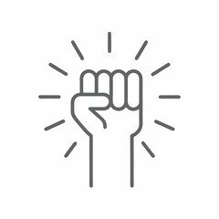 Minimalist Fist Icon for Activism and Unity.