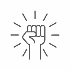 Minimalist Fist Icon for Activism and Unity.