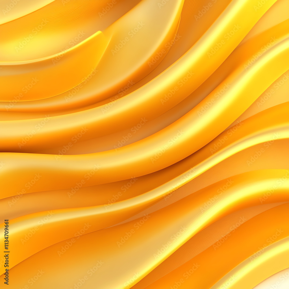 Aufkleber elegant flowing waves of vibrant yellow create a dynamic abstract background.