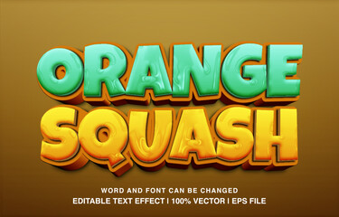 Obraz premium editable 3d bold orange squash