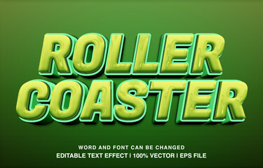 editable 3d bold roller coaster