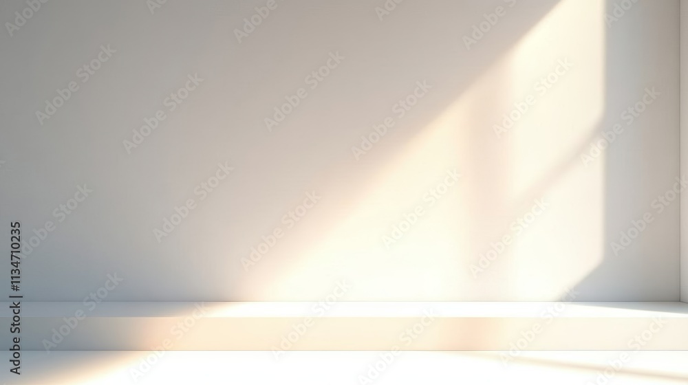 Poster minimalistic soft light gradient white wall background for product display