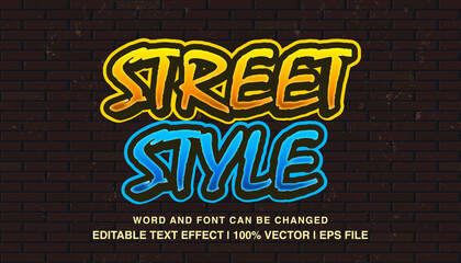 Obraz premium editable 3d bold street style typeface