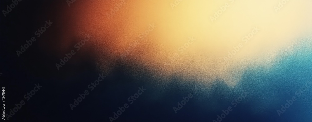 Aufkleber warm cool gradient abstract background with grainy texture for digital art and design