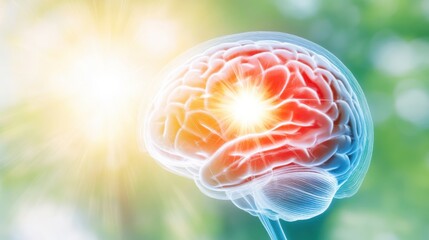 Bright Awareness Shines on Brain Health in a Vibrant Outdoor Setting