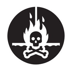 danger icon silhouette vector illustration