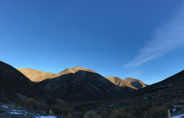 Winter landscape of Canterbury, South Island, New Zealand