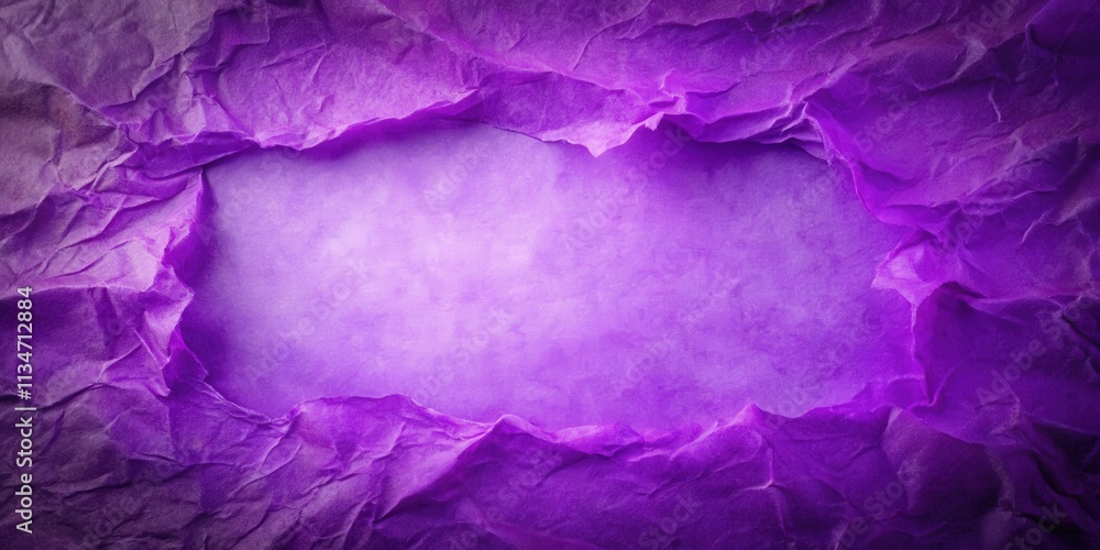 Poster A Wrinkled Purple Paper Background With a Soft Gradient and a Central Open Space for Text or Design