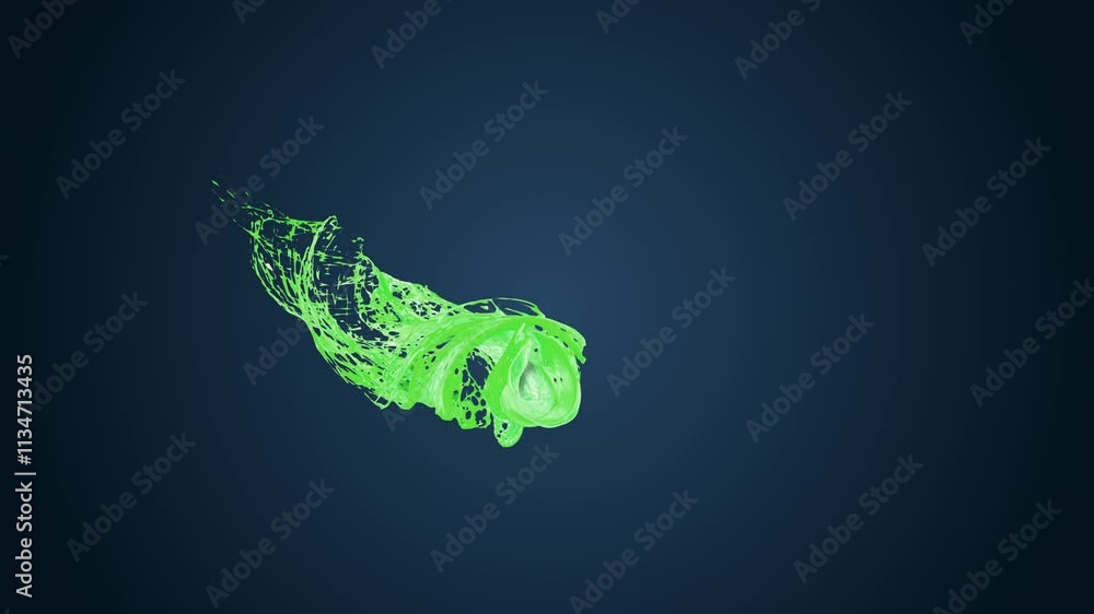 Poster organic 4k green liquid motion graphics with alpha. create unique and captivating motion graphics by