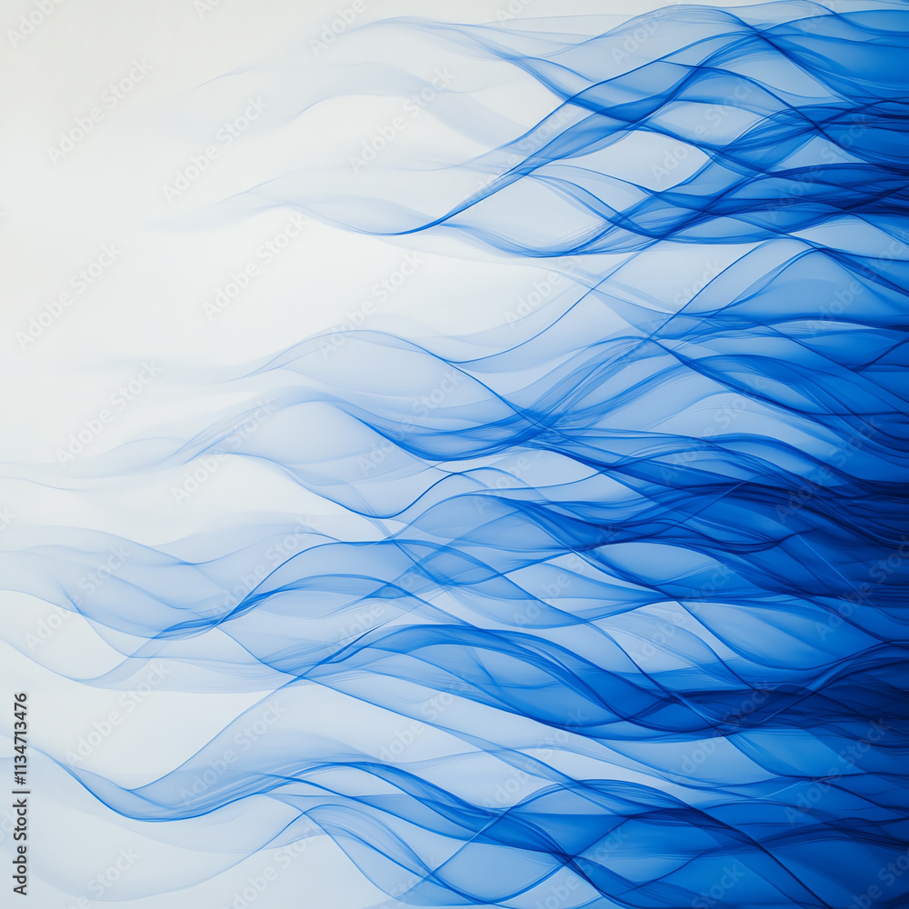 Aufkleber abstract blue waves create a serene and fluid background for artistic projects.