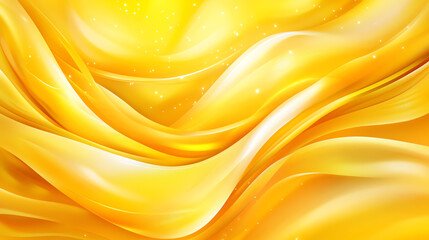 Obraz premium Elegant yellow waves create a vibrant and dynamic background texture.