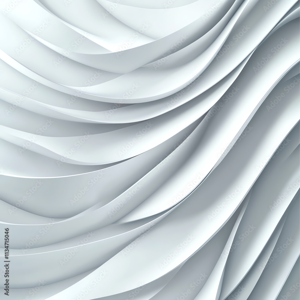 Poster abstract smooth white wave texture, perfect for backgrounds and design projects.