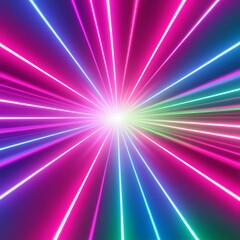 Obraz premium Neon light rays background 
