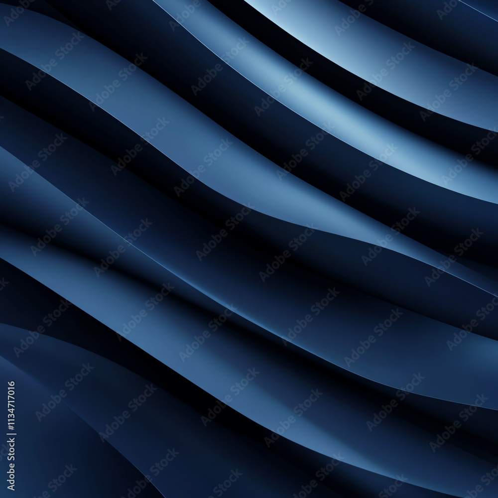 Aufkleber elegant blue wave patterns creating a mesmerizing abstract background design.