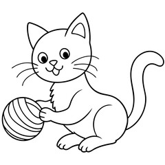 cat with a ball