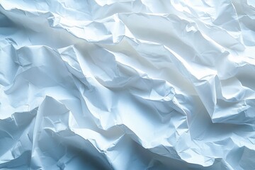 Obraz premium Crumpled White Paper Texture Close-Up with Soft Natural Lighting and Minimalistic Composition