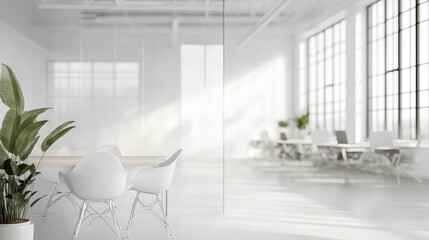 White cleared Blurred office background