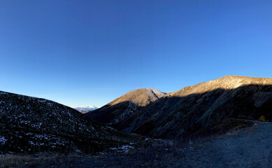 Winter landscape of Canterbury, South Island, New Zealand