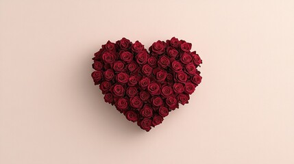 Lady's Celebration: Top View of Rose Bouquet & Heart-Shaped Gift Box on Sparkling Pink Base for Promotions or Textual Content