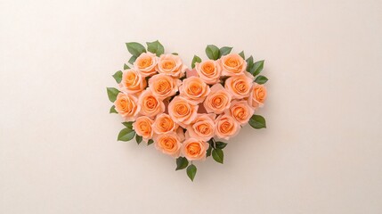 Lady's Celebration: Top View of Rose Bouquet & Heart-Shaped Gift Box on Sparkling Pink Base for Promotions or Textual Content