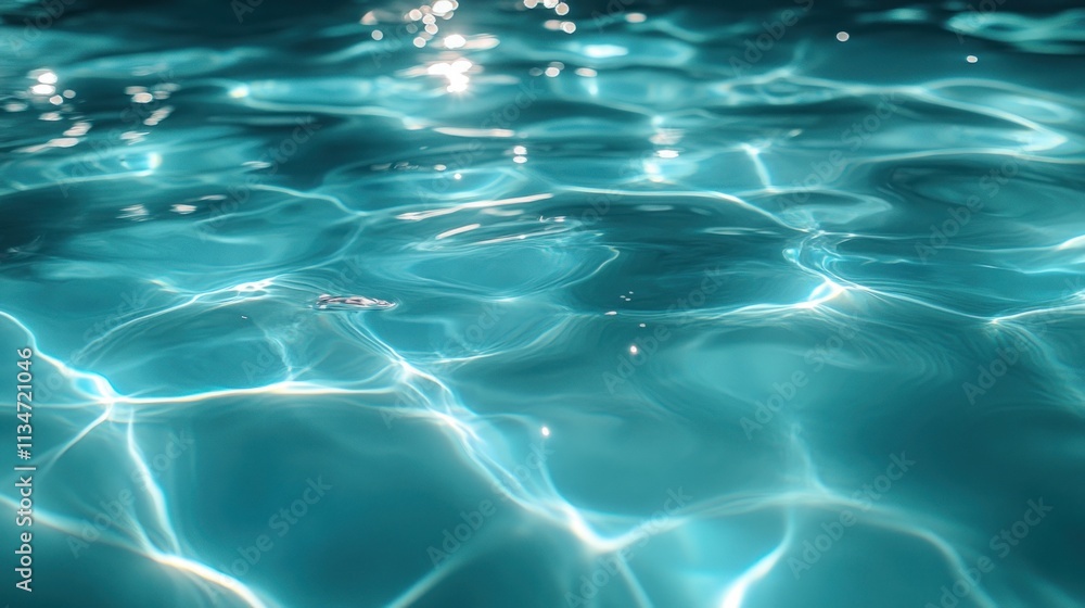 Aufkleber a close-up view of shimmering water, reflecting light and creating a tranquil atmosphere.
