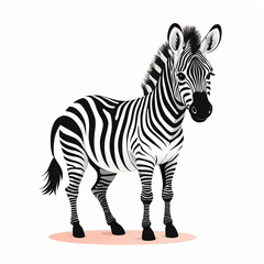 zebra isolated on white