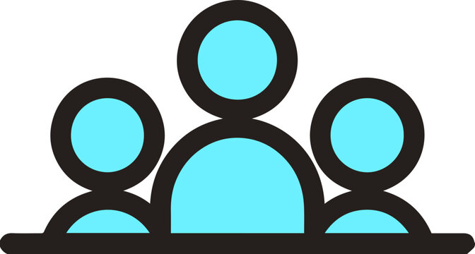 Group icon symbolically depicting three people