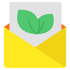 A unique design icon of eco mail