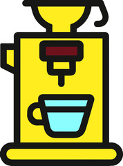 Coffee machine icon, design symbolizing drinks and cafe culture