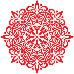 Beautiful flower art and mandala vector design
