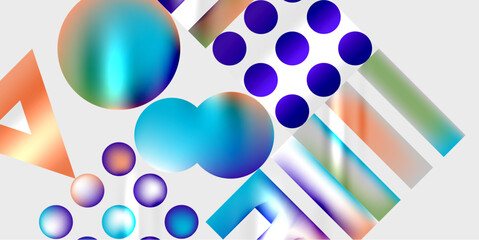 Circles and triangles modern art. Vector Illustration For Wallpaper, Banner, Background, Card, Book Illustration, landing page