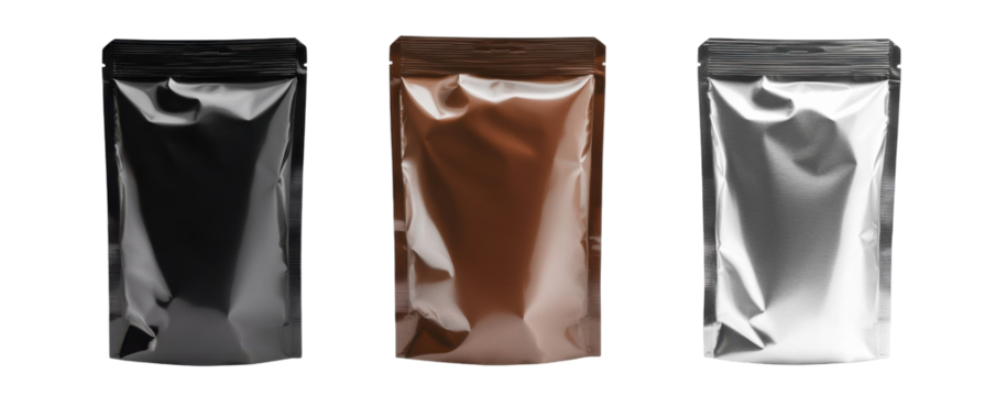 Blank Pouch Packaging Mockup Isolated on PNG Transparent Background