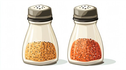 Modern Salt and Pepper Shaker Vector Illustration for Professional Designs