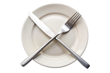 fork and knife on a plate