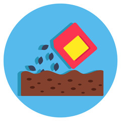 Editable design icon of seeds sachet