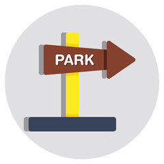 Modern design icon of park board