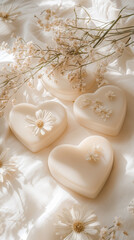 Ethereal Heart-Shaped Boxes with Delicate Flowers